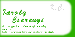 karoly cserenyi business card