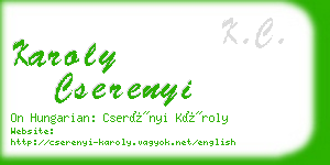 karoly cserenyi business card